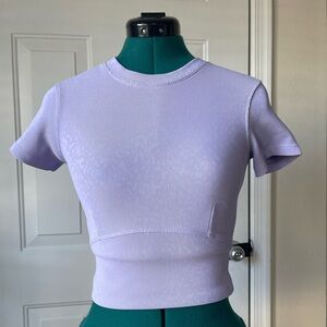 Women's Lavender Short Sleeve Athletic Tee
